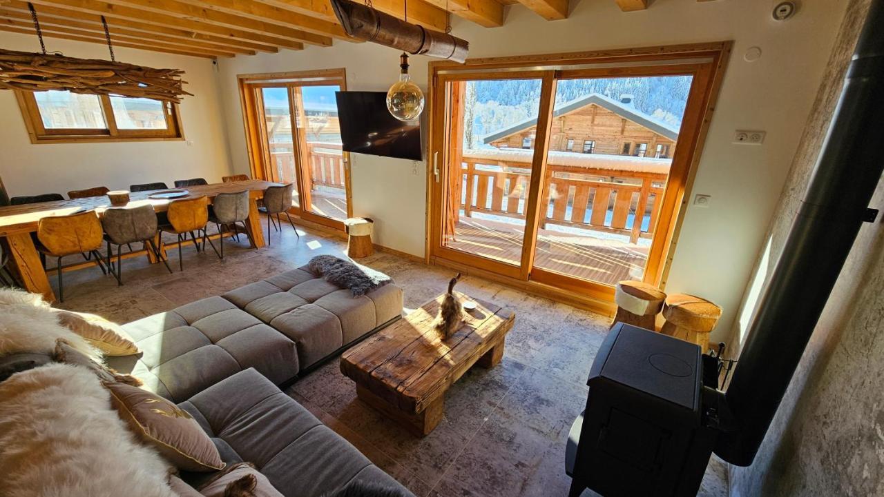Abondance Demi-Chalet Vadel La Panthiaz 15 Pers 5 Chambres מראה חיצוני תמונה